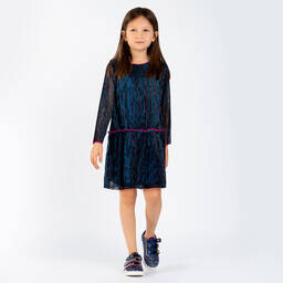 Billieblush-Girls Blue Pleated Dress | Childrensalon Outlet