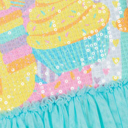 Billieblush-Girls Blue Sequin Tulle Dress | Childrensalon Outlet