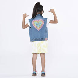 Billieblush-Girls Blue Sleeveless Denim Jacket | Childrensalon Outlet