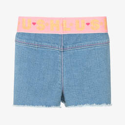 Billieblush-Girls Blue Stretch Denim Shorts | Childrensalon Outlet