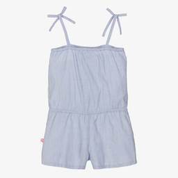 Billieblush-Girls Blue Sun Print Cotton Playsuit | Childrensalon Outlet