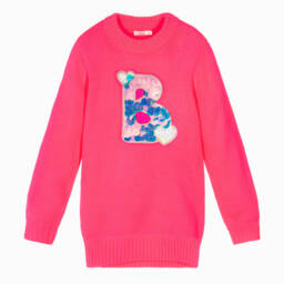 Billieblush-Girls Bright Pink Knit Dress | Childrensalon Outlet