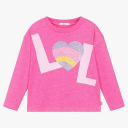 Billieblush-Ярко-розовый топ с надписью LOL | Childrensalon Outlet