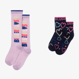 Billieblush-Girls Colourful Socks Duo Pack | Childrensalon Outlet
