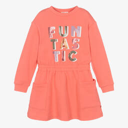 Billieblush-Girls Coral Pink Jersey Dress | Childrensalon Outlet