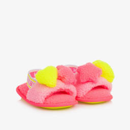 Billieblush-Girls Cozy Pink Heart Slippers | Childrensalon Outlet