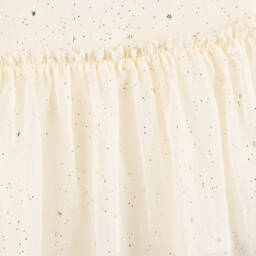 Billieblush-فستان شيفون لون عاجي وذهبي | Childrensalon Outlet