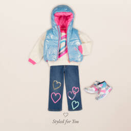 Billieblush-Girls Cream Sequin Heart Jumper | Childrensalon Outlet