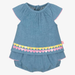 Billieblush-طقم بناتي فاخر من الدنيم مع كشكشات | Childrensalon Outlet