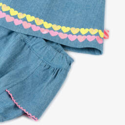 Billieblush-طقم بناتي فاخر من الدنيم مع كشكشات | Childrensalon Outlet