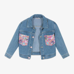 Billieblush-جاكيت جينز للبنات بتفاصيل ترتر | Childrensalon Outlet