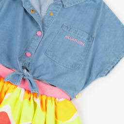 Billieblush-فستان جينز مموج للبنات | Childrensalon Outlet