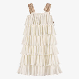 Billieblush-Girls Elegant Ivory Tiered Gown | Childrensalon Outlet