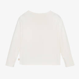 Billieblush-Girls Festive Ivory Long Sleeve Top | Childrensalon Outlet