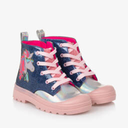 Billieblush-Girls Glitter Unicorn High-Tops | Childrensalon Outlet