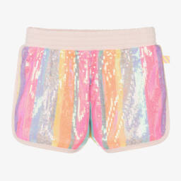 Billieblush-Girls Glittering Pink Cotton Shorts | Childrensalon Outlet