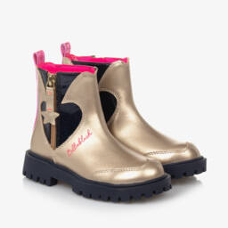 Billieblush-Girls Glittery Gold Ankle Boots | Childrensalon Outlet
