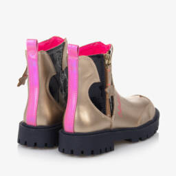 Billieblush-Girls Glittery Gold Ankle Boots | Childrensalon Outlet