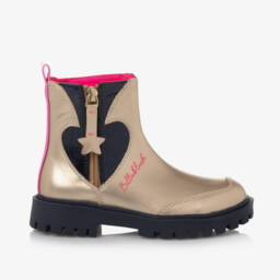 Billieblush-Girls Glittery Gold Ankle Boots | Childrensalon Outlet