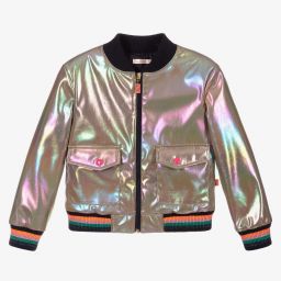 Billieblush-Girls Gold Bomber Jacket | Childrensalon Outlet