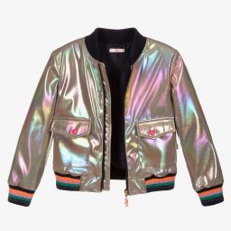 Billieblush-Girls Gold Bomber Jacket | Childrensalon Outlet
