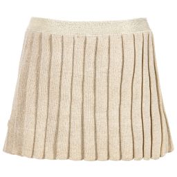 Billieblush-Girls Gold Knitted Skirt  | Childrensalon Outlet
