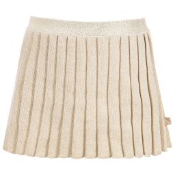 Billieblush-Girls Gold Knitted Skirt  | Childrensalon Outlet
