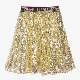 Billieblush-Золотистая юбка с пайетками для девочек | Childrensalon Outlet