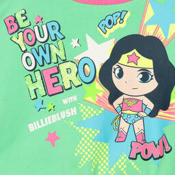 Billieblush-Girls Green Cotton DC Sweatshirt | Childrensalon Outlet