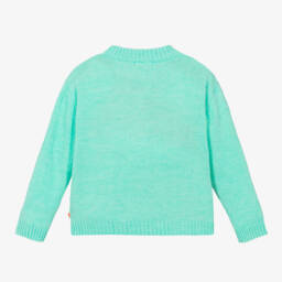 Billieblush-Girls Green Knit Sun Sweater | Childrensalon Outlet