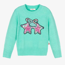 بيلي بلاش-كنزة أكريليك محبوك لون أخضر للبنات | Childrensalon Outlet