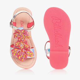 Billieblush-Радужно-серебристые сандалии с цветами | Childrensalon Outlet
