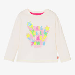 Billieblush-Кремовый хлопковый топ DC для девочек | Childrensalon Outlet