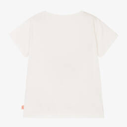 Billieblush-Girls Ivory Cotton Sparkle Tee | Childrensalon Outlet
