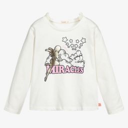 Billieblush-Girls Ivory Cotton Top | Childrensalon Outlet