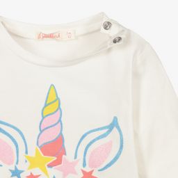Billieblush-Girls Ivory Cotton Top | Childrensalon Outlet