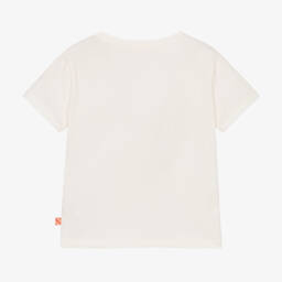 Billieblush-Girls Ivory Heart Cotton Tee | Childrensalon Outlet