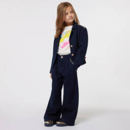 Billieblush-Girls Ivory Heart Cotton Tee | Childrensalon Outlet