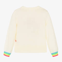 Billieblush-Girls Ivory Knitted Heart Sweater | Childrensalon Outlet