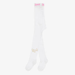 Billieblush-Girls Ivory Logo Tights | Childrensalon Outlet