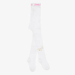 Billieblush-Girls Ivory Logo Tights | Childrensalon Outlet