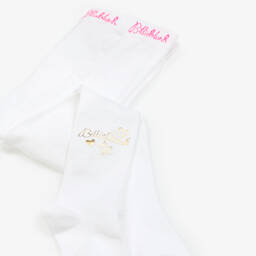 Billieblush-Girls Ivory Logo Tights | Childrensalon Outlet