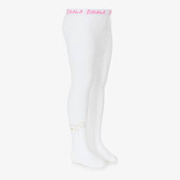 Billieblush-Girls Ivory Logo Tights | Childrensalon Outlet