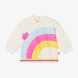 Billieblush-Girls Ivory Rainbow Jersey Top | Childrensalon Outlet
