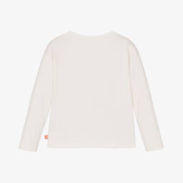 Billieblush-Girls Ivory Sequin Gem T-Shirt | Childrensalon Outlet