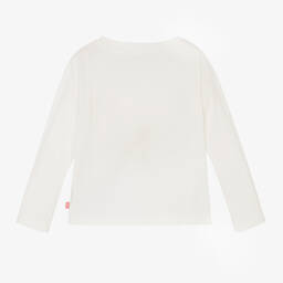 Billieblush-Кремовый топ с единорогами из пайеток | Childrensalon Outlet