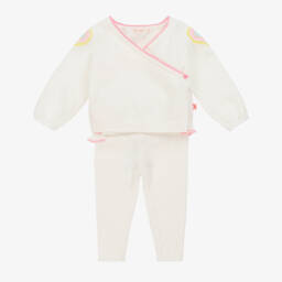 Billieblush-طقم بناتي محبوك بلون العاج اللامع | Childrensalon Outlet