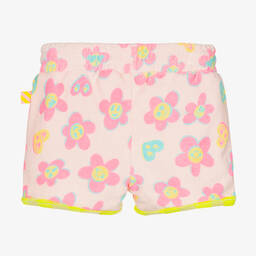 Billieblush-Girls Light Pink Cotton Towelling Shorts | Childrensalon Outlet
