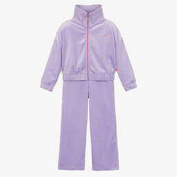 بيلي بلاش-بدلة رياضية قطيفة لون بنفسجي للبنات | Childrensalon Outlet