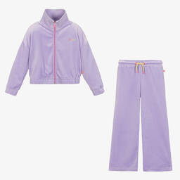 بيلي بلاش-بدلة رياضية قطيفة لون بنفسجي للبنات | Childrensalon Outlet